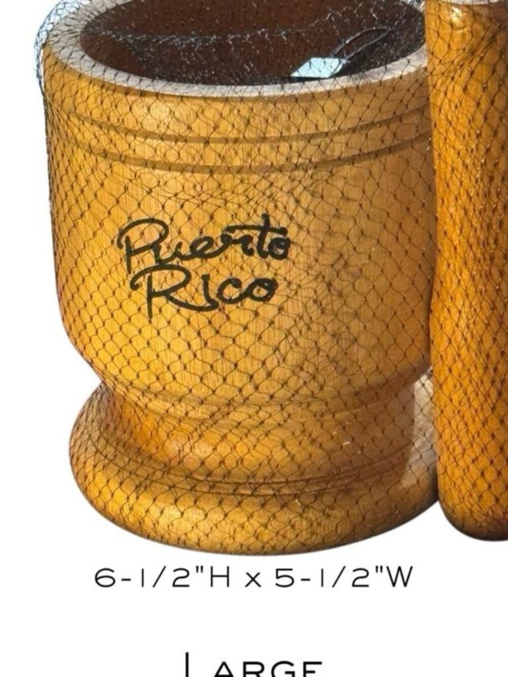 Puerto Rico Mortar with Pestle Size Large